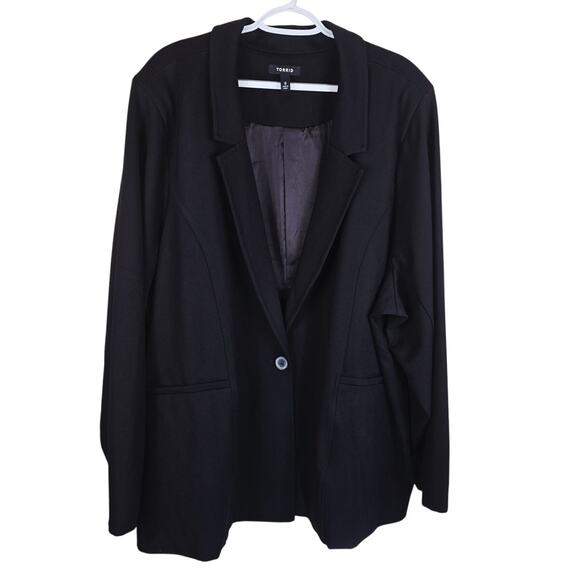 Torrid Black Women's Work Business Lined Blazer Jacket 6 - 6X - Picture 1 of 4